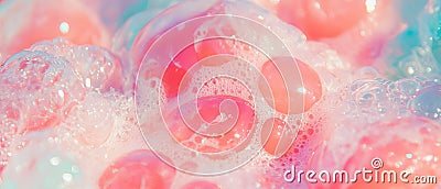 Exploring the unique texture of bubblegum with a wet and stringy consistency Stock Photo