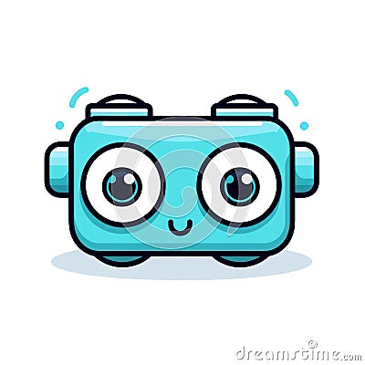 Exploring the World: Isolated Binoculars on White Background AI Generated Cartoon Illustration