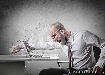 Explosion of anger Stock Photo