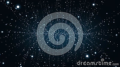 Explosion data, background space with stars Stock Photo