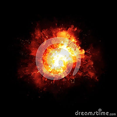 Explosion fire Stock Photo