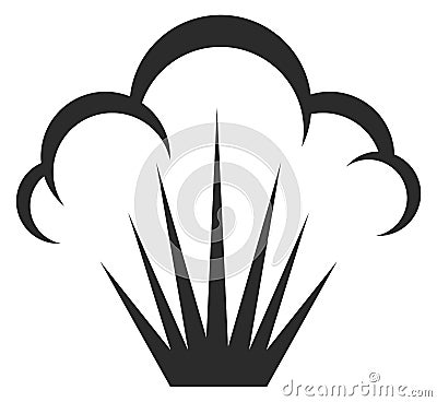 Explosion icon. Bomb blast symbol. Boom sign Vector Illustration