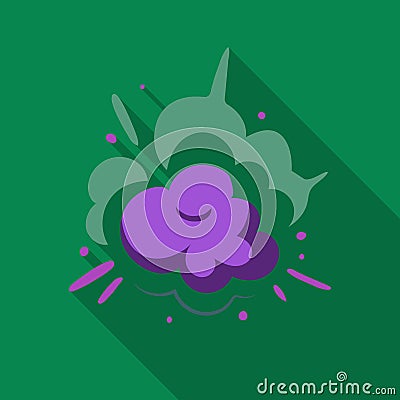 Explosion icon in flat style isolated on white background. Explosions symbol stock vector illustration. Vector Illustration