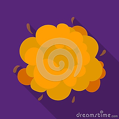 Explosion icon in flat style isolated on white background. Explosions symbol stock vector illustration. Vector Illustration