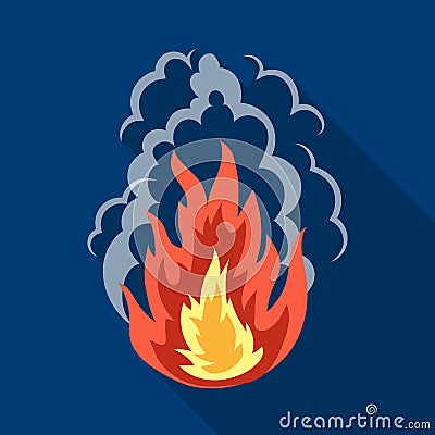 Explosion icon in flat style isolated on white background. Explosions symbol stock vector illustration. Vector Illustration