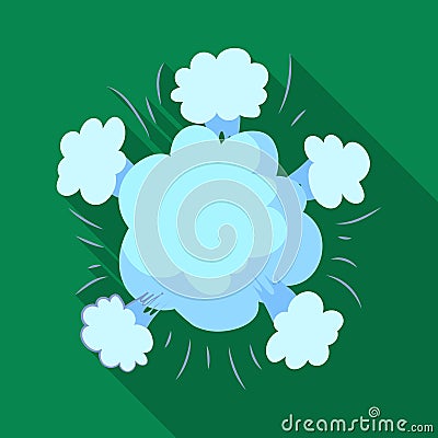 Explosion icon in flat style isolated on white background. Explosions symbol stock vector illustration. Vector Illustration