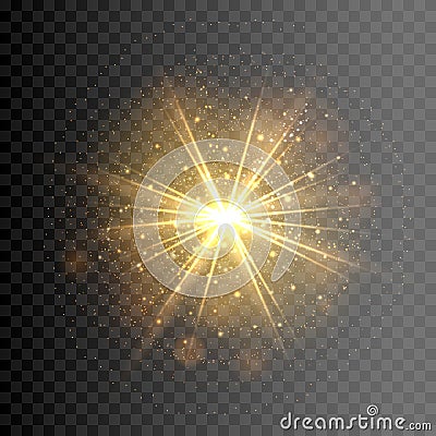 Explosion shining light element Stock Photo