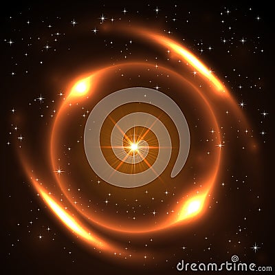 Explosion of the sun Vector Illustration