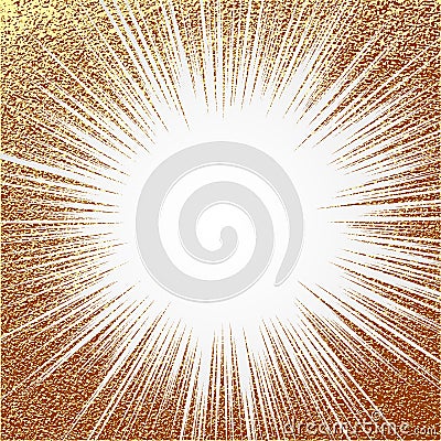 Explosion vector illustration. Sun ray or star burst element with sparkles. Gold Christmas element Golden glow glitter. Light rays Vector Illustration