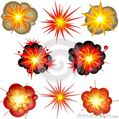 Explosions Vector Illustration