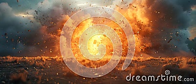 Explosive Harmony: A Thunderous Minimalist Overture. Concept Musical Composition, Minimalist Style, Stock Photo