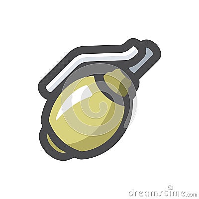Grenade explosive shell Vector icon Cartoon illustration. Vector Illustration