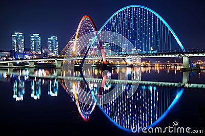 Expo Bridge in Daejeon, Korea. Stock Photo