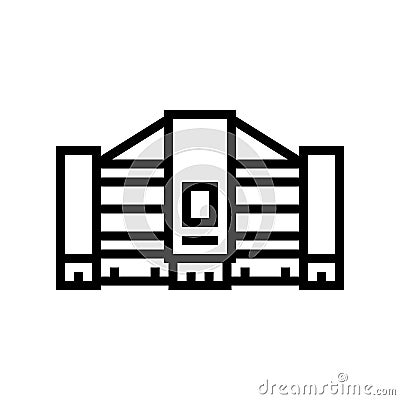 expo center line icon vector illustration Vector Illustration