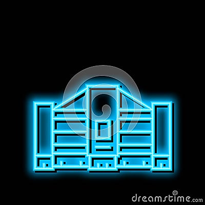 expo center neon glow icon illustration Vector Illustration