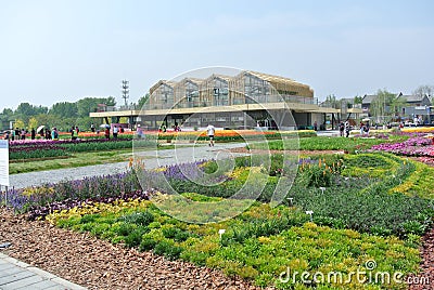 EXPO 2019, Chinese Classical Garden, Chinese Architectures, Chinese Culture, 2019 Beijing International Horticultural Exposition Editorial Stock Photo