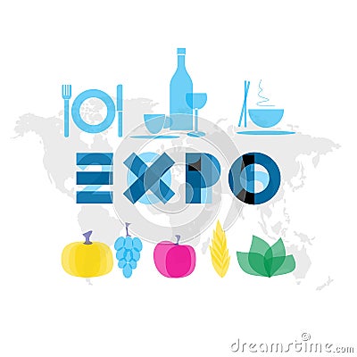 Expo 2015 event illustration Editorial Stock Photo