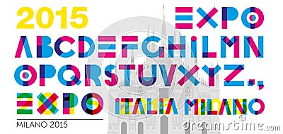 Expo 2015 font Stock Photo