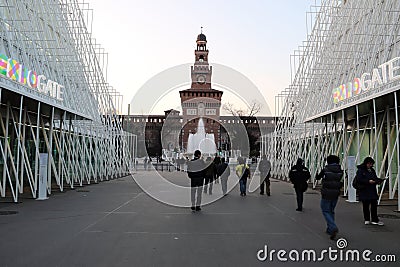 Expogate milan,milano expo2015 Editorial Stock Photo