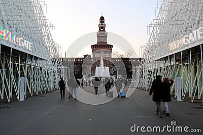 Expogate milan,milano expo2015 Editorial Stock Photo