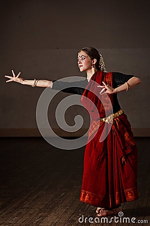 Exponent of Bharat Natyam dance Stock Photo