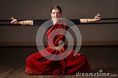 Exponent of Bharat Natyam dance Stock Photo