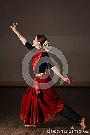 Exponent of Bharat Natyam dance Stock Photo