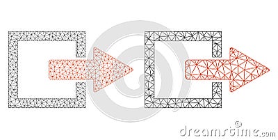 Export Arrow Icon - Vector Triangular Mesh Vector Illustration