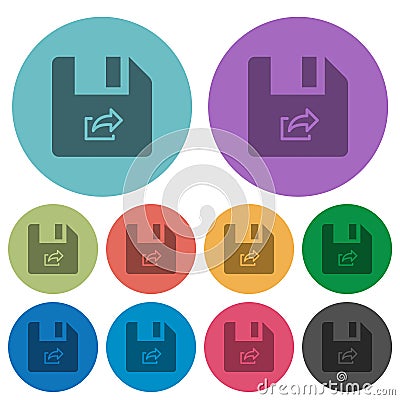 Export file color darker flat icons Stock Photo