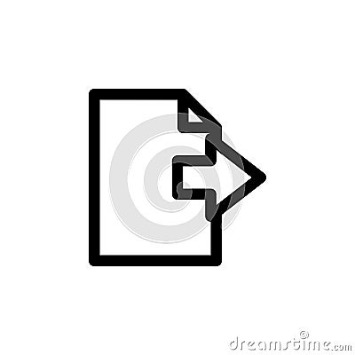 Export File Icon Vector Illustration