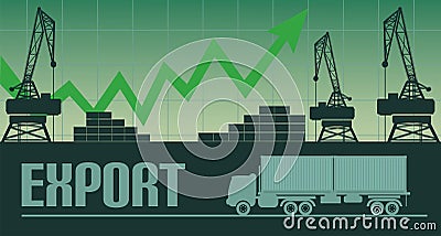Export growth illustration Vector Illustration