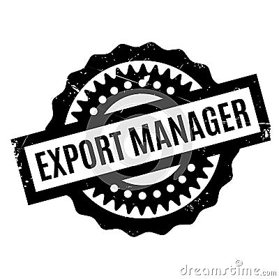 Export Manager rubber stamp Vector Illustration