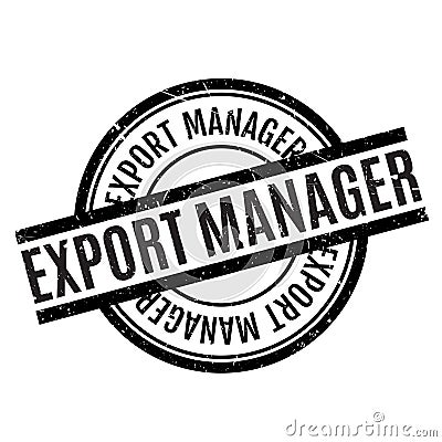 Export Manager rubber stamp Vector Illustration