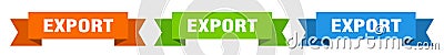 export ribbon. export isolated paper sign. banner Vector Illustration