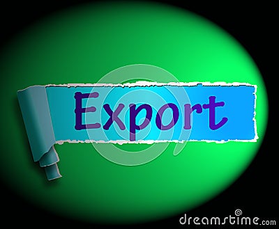 Export Word Shows Selling Overseas 3d Rendering Stock Photo