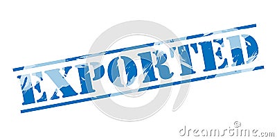Exported blue stamp Stock Photo