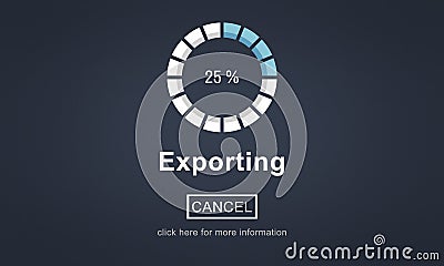 Exporting Convert Loading Progress Concept Stock Photo