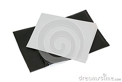 Exposed photographic paper Stock Photo