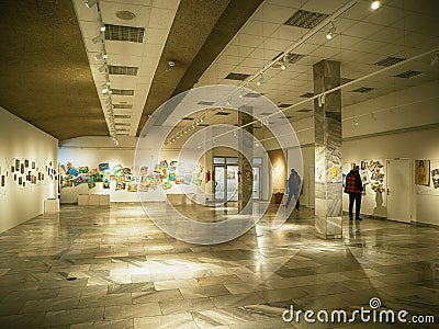 Exposition at the House of Humour and Satire in Gabrovo, Bulgaria. Editorial Stock Photo