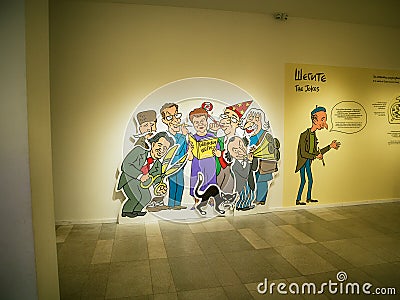 Exposition at the House of Humour and Satire in Gabrovo, Bulgaria. Editorial Stock Photo