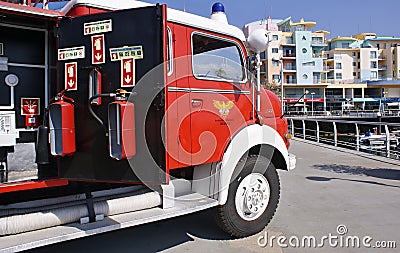 Mercedes Benz Vintage Fire Brigade car Editorial Stock Photo