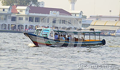 Express boat in chao phraya river bangkok Editorial Stock Photo