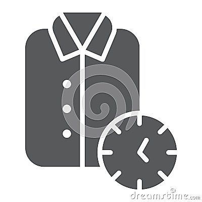 Express cleaning glyph icon, clean and service, shirt sign, vector graphics, a solid pattern on a white background. Vector Illustration