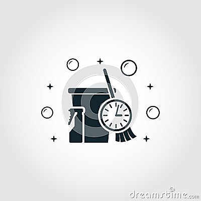 Express Cleaning icon. Monochrome style design from cleaning icons collection. Symbol of express cleaning isolated icon Stock Photo