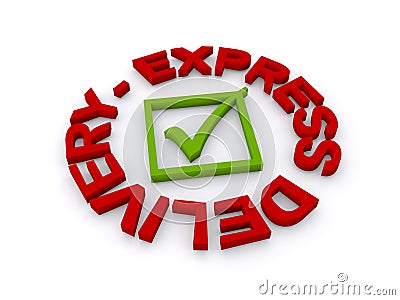 Express delivery graphic Stock Photo