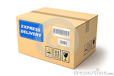 Express delivery package Stock Photo