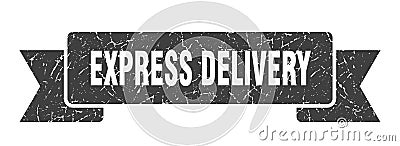 express delivery ribbon. express delivery grunge band sign. Vector Illustration