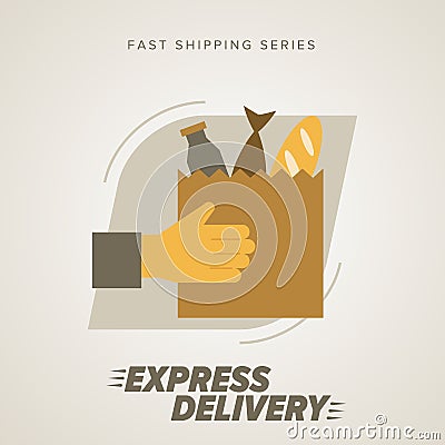 Express Delivery Symbols. Vector illustration. Vector Illustration