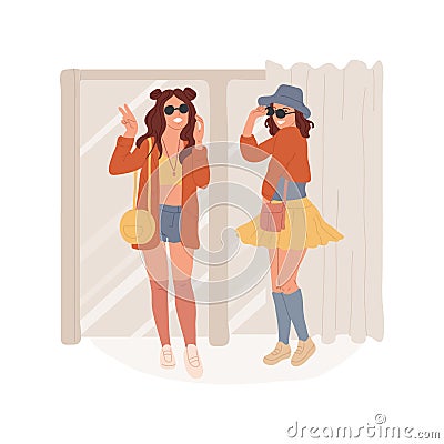 Express personality isolated cartoon vector illustration. Vector Illustration