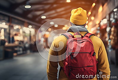 Express Shipping, courier worker delivering, shipping Christmas parcel, portrait courier Stock Photo